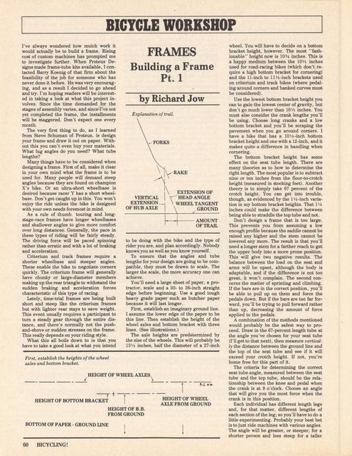 <------ Bicycling Magazine 06-1976 ------> Building A Frame - Part 1