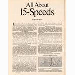 <------ Bicycling Magazine 03-1977 ------> All About 15 Speeds - Part 1