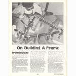 <---------- Bike World 03-1977 ----------> On Building A Frame