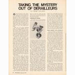<---------- Bike World 09-1978 ----------> Taking The Mystery Out Of Derailleurs