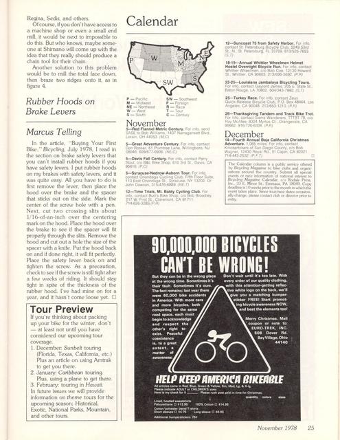 <------ Bicycling Magazine 11-1978 ------> Hints For The Shimano Uniglide Chain