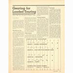 <-- Bicycling Magazine 06-1979 --> Gearing For Loaded Touring