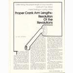 <---------- Bike World 09-1979 ----------> Proper Crank Arm Lengths - Resolution Of The Revolutions