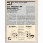 <------ Bicycling Magazine 01-1980 ------> Bicycle Workshop - Part 1 - All About Rear Derailleurs