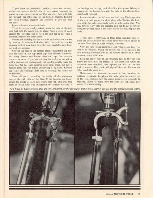 <---------- Bike World 01-1980 ----------> Use Winter To Put Spring Into Your Bike