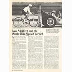 <-- Complete Bicycle Book 1972 --> Jose Meiffret And The World Bike Speed Record