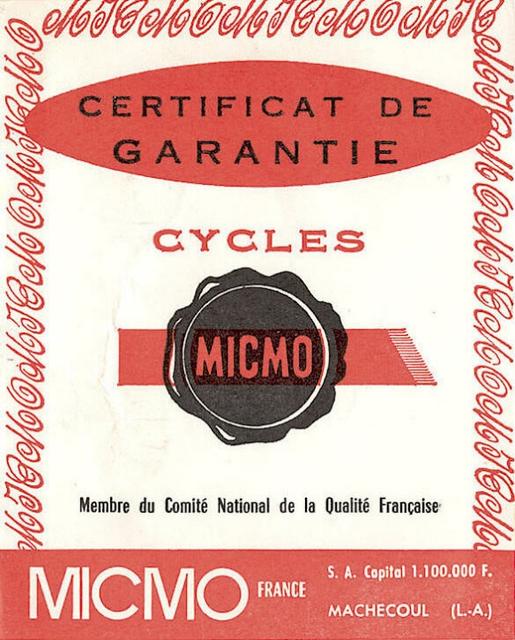 MICMO Guarantee Card (1973)