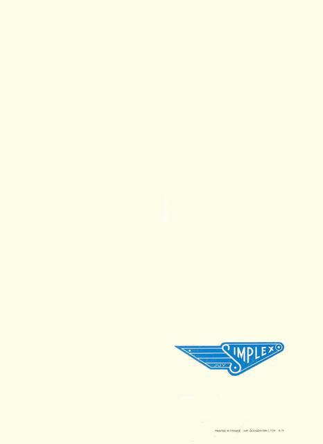 Simplex catalog - Cover Folder (09-1975)
