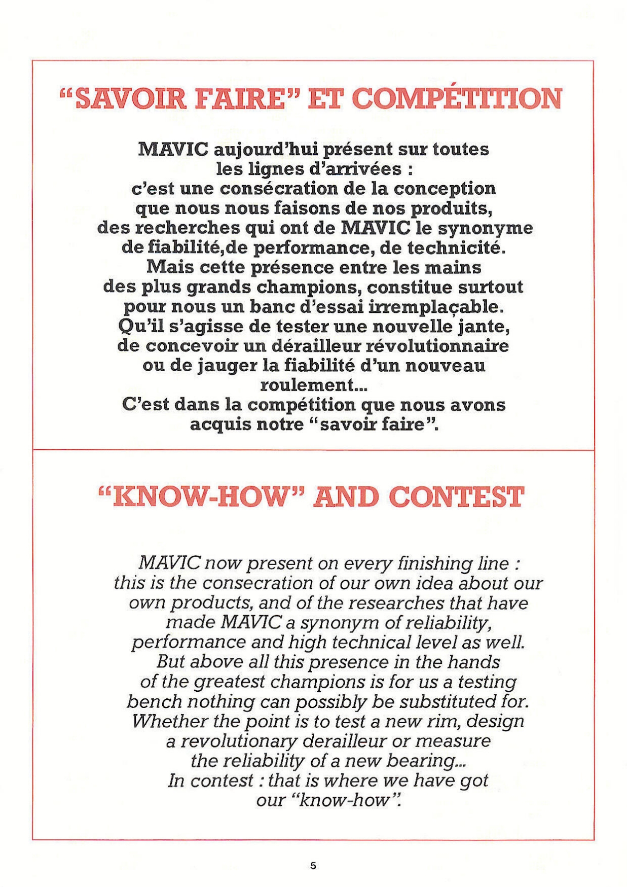 MAVIC catalog (1980)