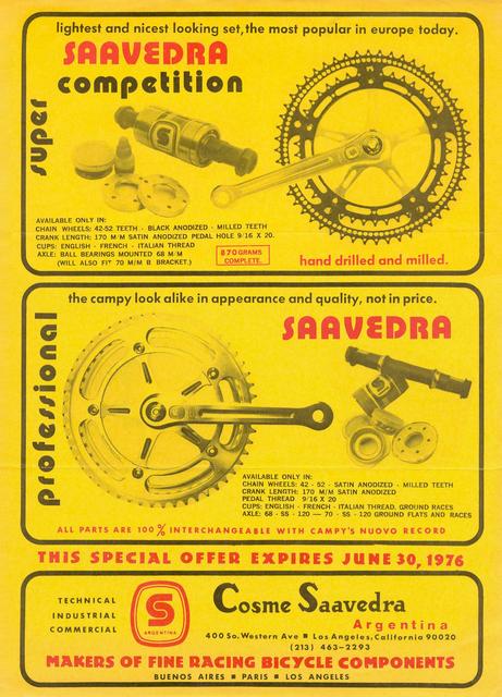 Saavedra "introductory" flyer (06-1976)