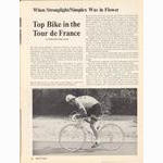 <------------- Bicycling Magazine 10-1975 -------------> Peugeot PY-10 (1975 TdF winning bike)
