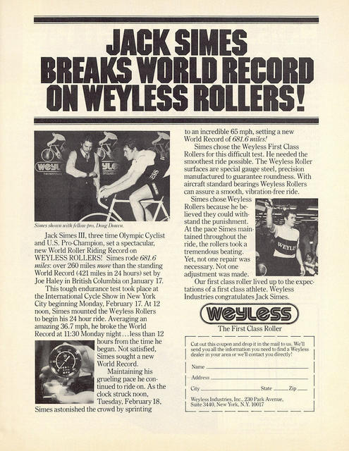 Weyless rollers advertisement (04-1975)