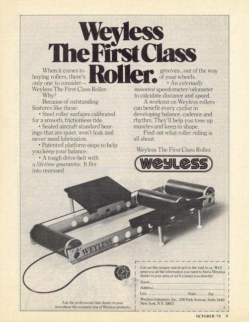 Weyless rollers advertisement (09-1975)