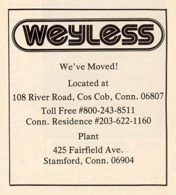Weyless advertisement (03-1977)