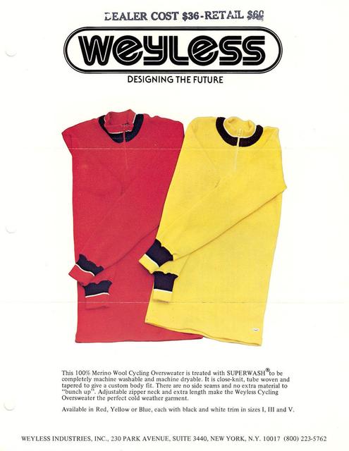 Weyless clothing brochures (1976)