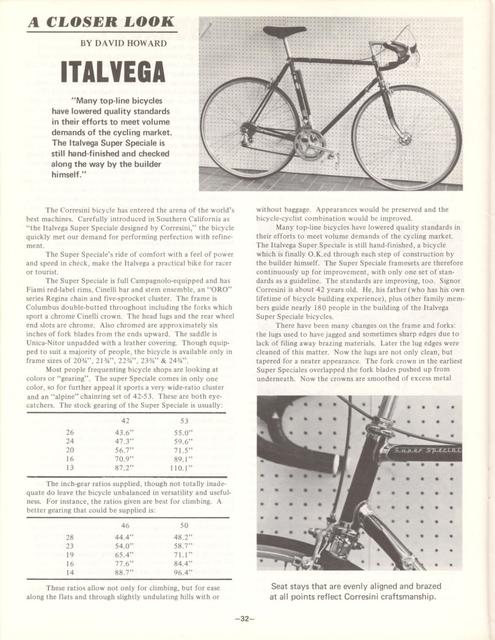 <---------- Bike World 10-1972 ----------> Italvega Super Speciale