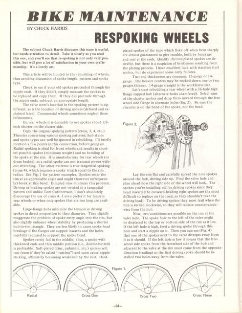 <---------- Bike World 10-1972 ----------> Respoking Wheels