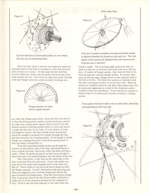 <---------- Bike World 10-1972 ----------> Respoking Wheels