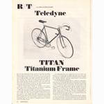 <-- Bicycling Magazine 03-1974 --> Teledyne Titan