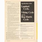 <------ Bicycling Magazine 11-1972 ------> Lambert / Viking / Reg Harris
