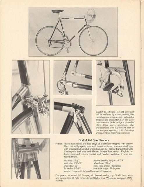 <------ Bicycling Magazine 11-1977 ------> Exxon Graftek G-1