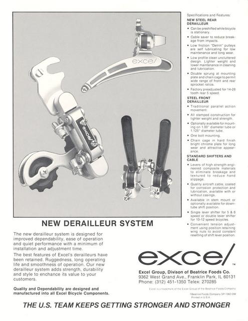 Excel derailleur flyer (1982)