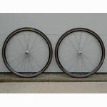 <-------------- SOLD --------------> Campagnolo Record / Velocity Aerohead wheelset - 700c clincher - (USED)