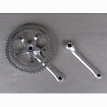 <------------------- SOLD -----------------> Campagnolo Triomphe crankset - 42/52 double - 116 mm BCD  (USED)