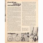 <------ Bicycling Magazine 09-1975 ------> Motobecane Le Champion / Mirage
