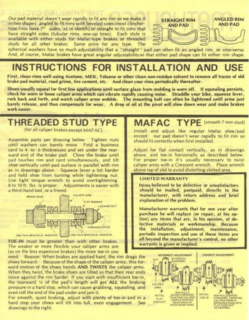 Scott / Mathauser instructions (1977)