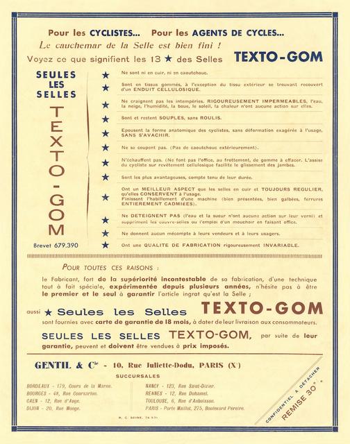 Texto-Gom brochure (1960's)