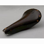 <-------------- SOLD --------------> Ideale 90 IR saddle - alloy rails with clamp - Brown - circa 1977 to 1979 (USED)