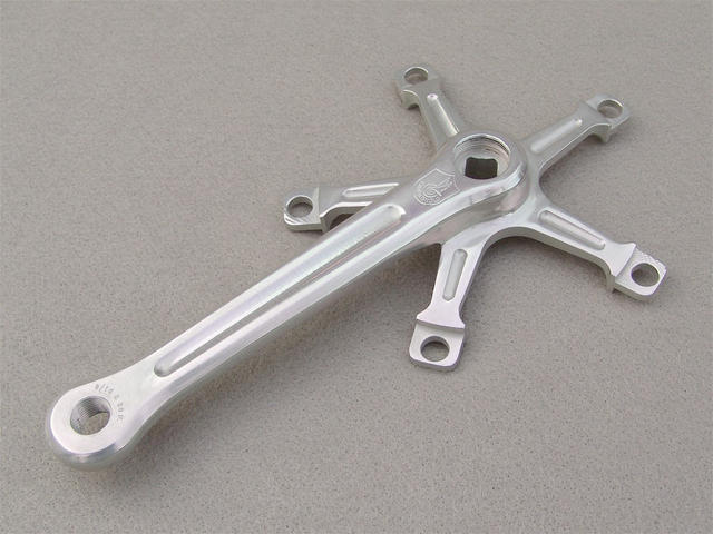 <------------------ SOLD ------------------> Campagnolo Record crank arms - 144 mm BCD -  9/16" x 20 TPI - 1974