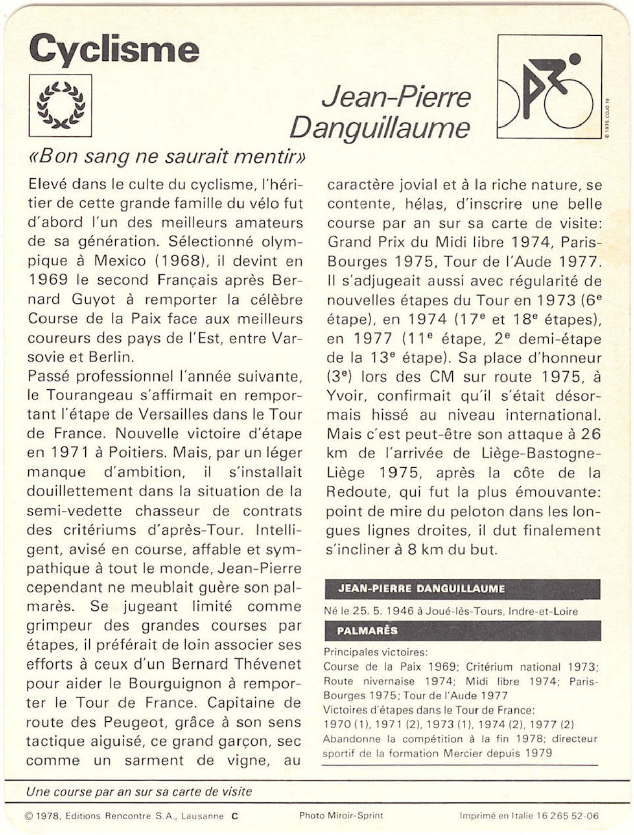 Jean-Pierre Danguillaume (1973) - Back