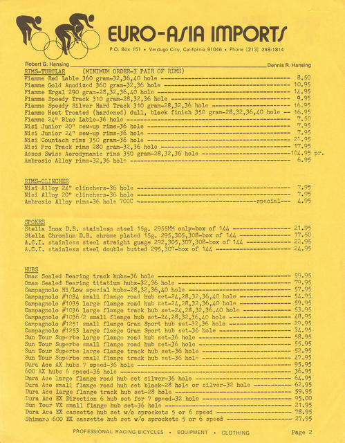 Euro-Asia Imports catalog (1982) - Page 002