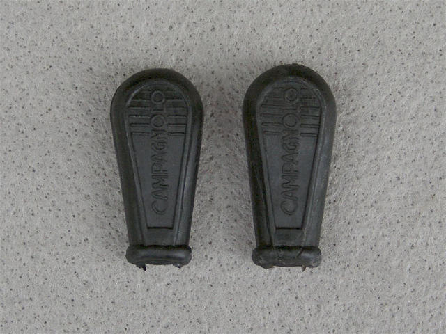 <------------------ SOLD ------------------> Campagnolo shift / QR lever covers - Black (NOS)