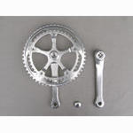 <------------------ SOLD ------------------> Stronglight 107 crankset - 42/52 double - 144 mm BCD (NOS / USED)