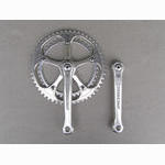 <-------------- SOLD --------------> Stronglight 107 crankset - 42/52 double - 144 mm BCD (USED)