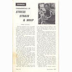 <--- American Cycling 09-1965 ---> Fundamentals Of Stress, Strain & Whip