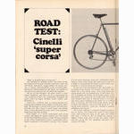 <-- Bicycling Magazine 04-1969 --> Cinelli Super Corsa