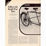 <-- Bicycling Magazine 11-1969 --> Gitane Europa Tandem