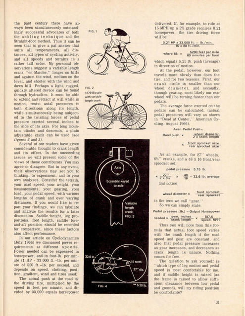 <------- Bicycling Magazine 05-1969 -------> Crank Length