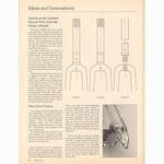 <-- Bicycling Magazine 10-1977 --> Details On The Lambert Bicycle Fork