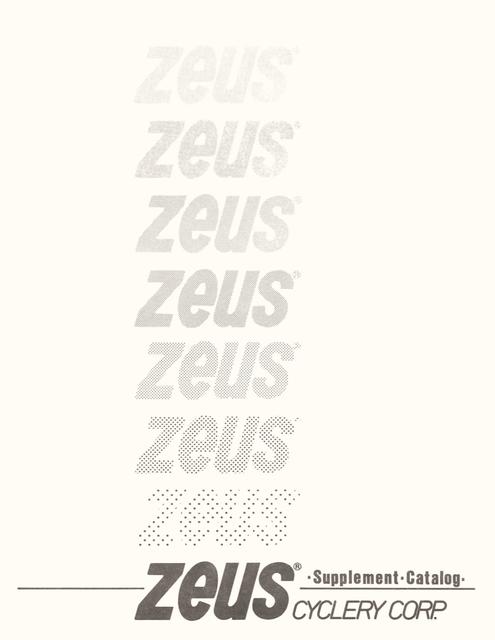 Zeus Cyclery (USA) supplement catalog (1984)