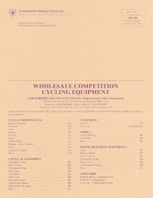 Strawberry Racing Cycles catalog (1979)