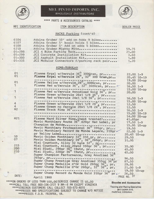 Mel Pinto Imports catalog (1980) - Page 037