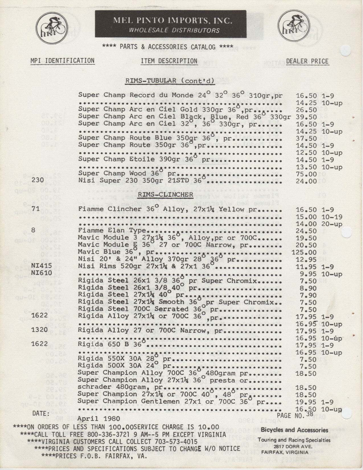 Mel Pinto Imports catalog (1980) - Page 038