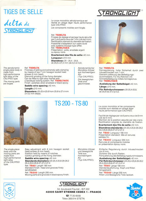 Stronglight catalog # 28 (1986)