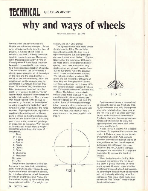 <------ Bicycling Magazine 07-1973 ------> The Whys And Ways Of Wheels