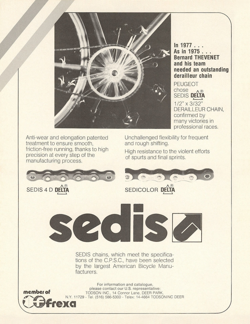 Sedis advertisement (10-1977)